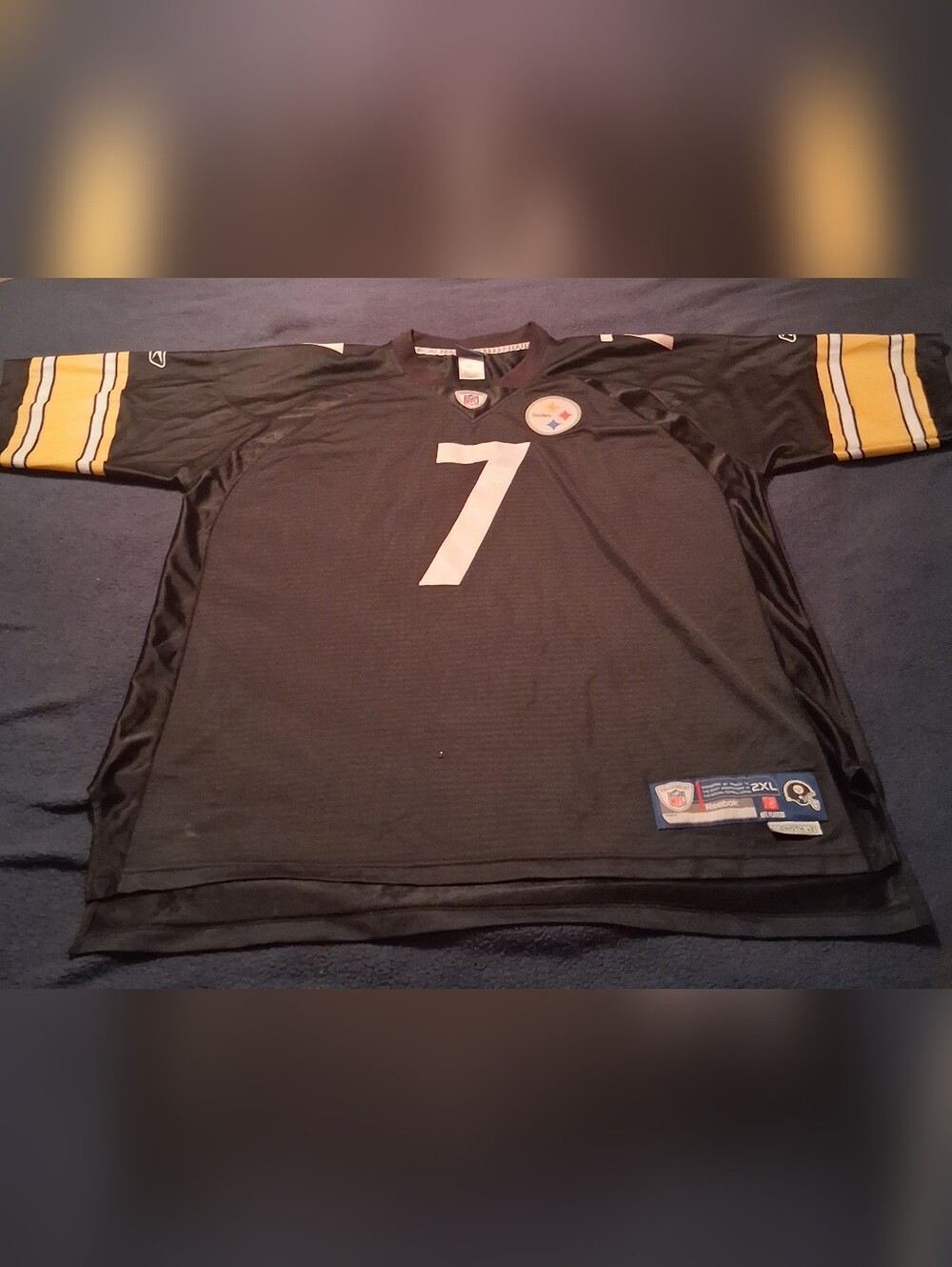 Reebok Pittsburgh Steelers #7 Ben Roethlisberger jersey. Size XL